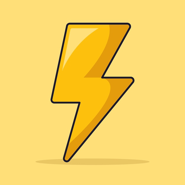 Free vector lightning bolt coloured outline