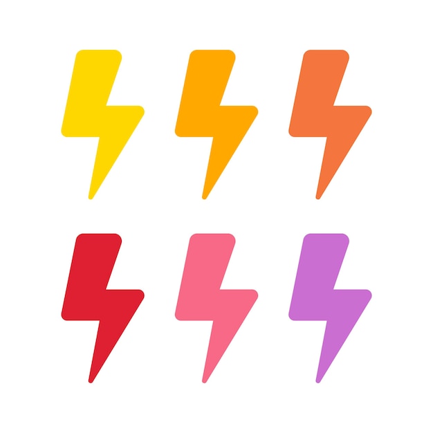 Lightning Bolt Multiple Colours Set