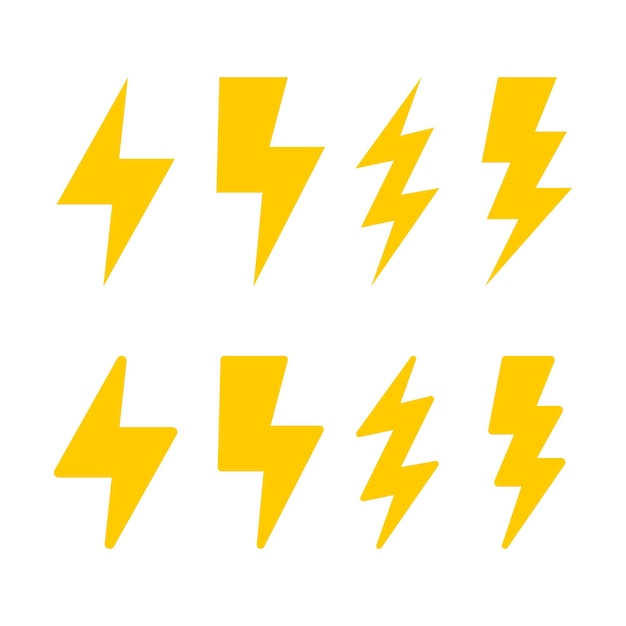 Free Vector lightning bolts set