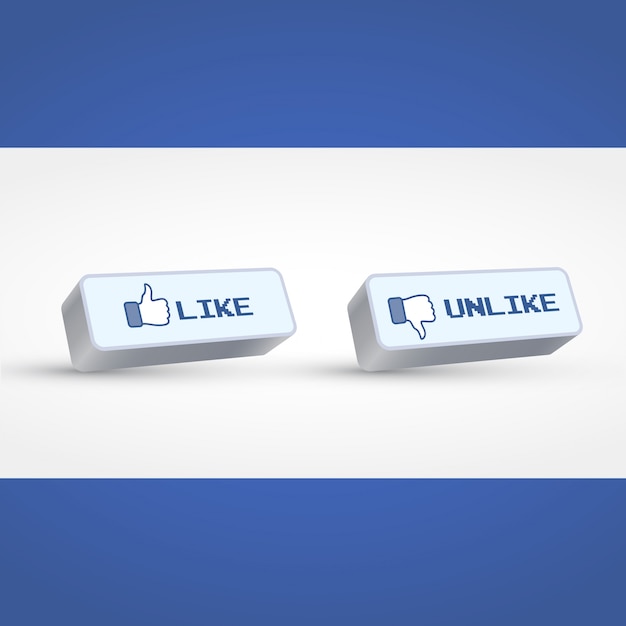 Free Vector like and unlike buttons