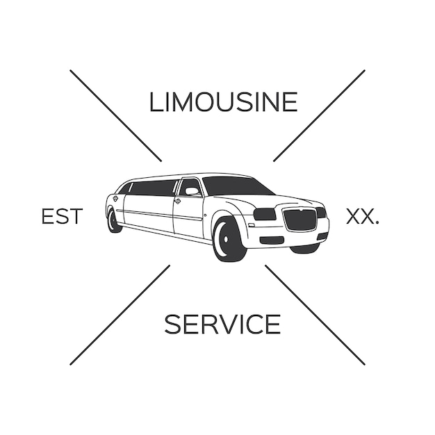 Free Vector limousine logo design