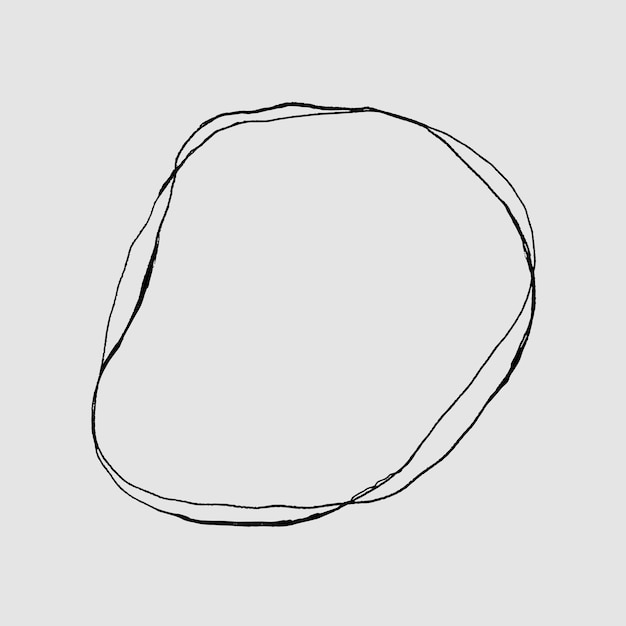 Free vector line sketch circle frame doodle vector