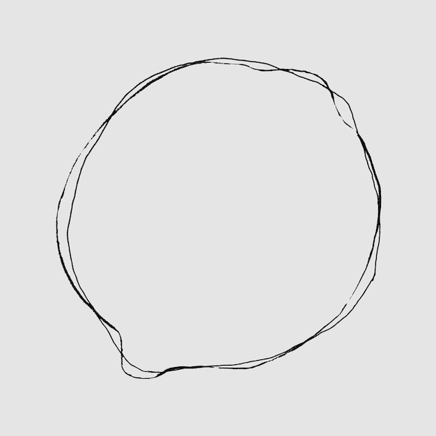 Free Vector line sketch circle frame vector