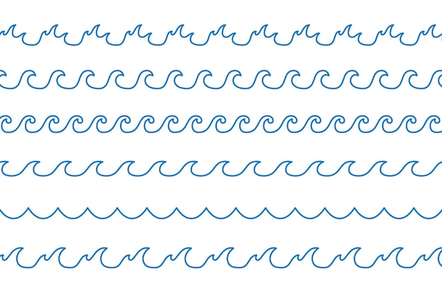 Line style sea waves ripples background