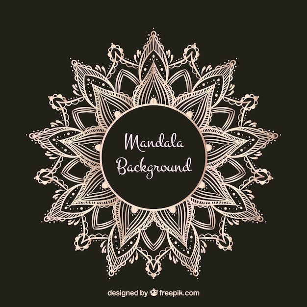 Free Vector lineal mandala background concept