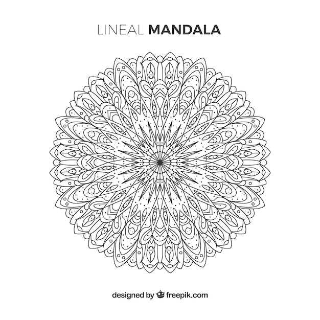 Lineal mandala background