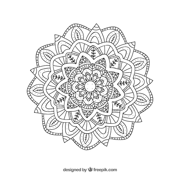 Free vector lineal mandala background