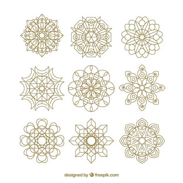 Free vector lineal mandala background