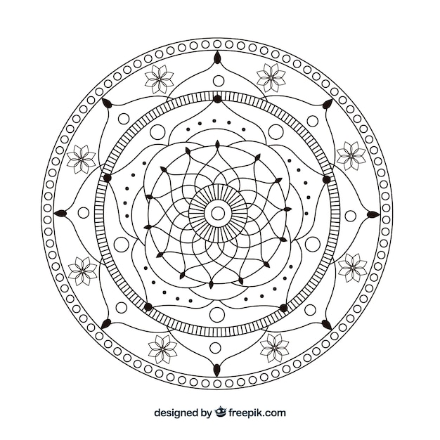 Lineal mandala background