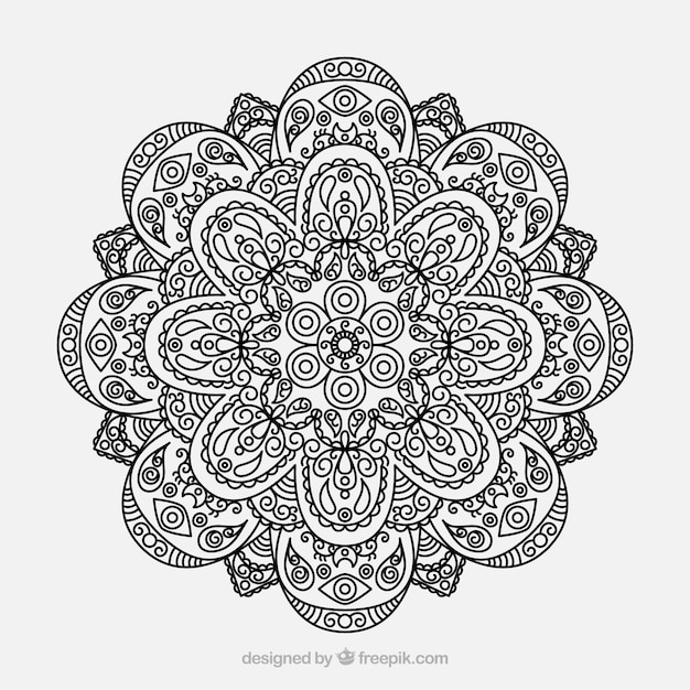 Free Vector lineal mandala background