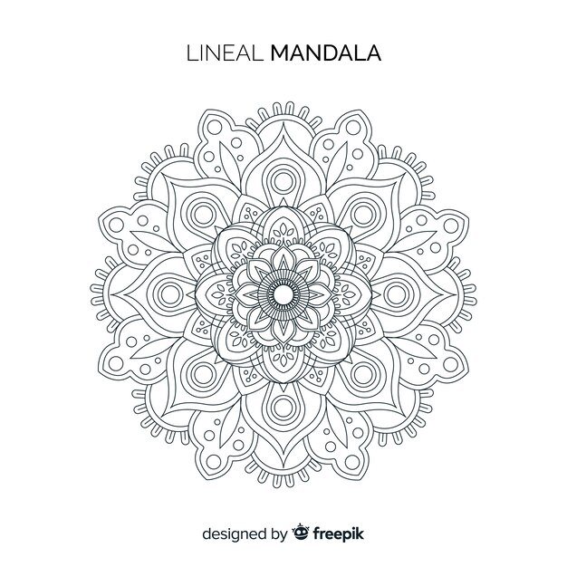 Lineal mandala background