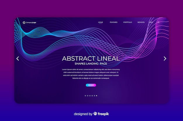 Lineal shapes landing page