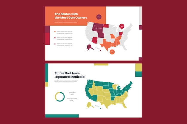 Free vector linear america map infographic