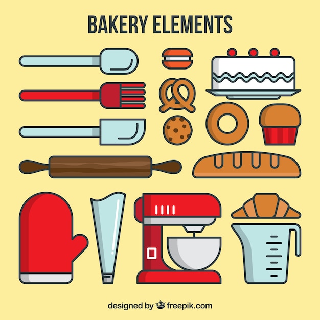 Linear bakery elements