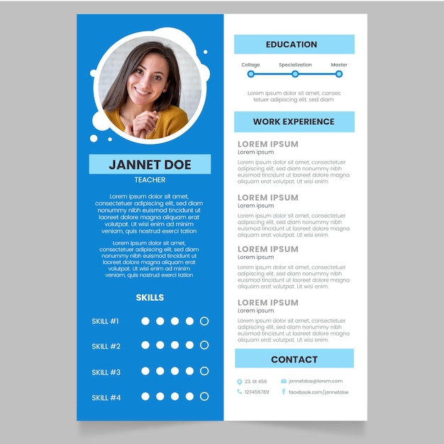 Linear flat cv template