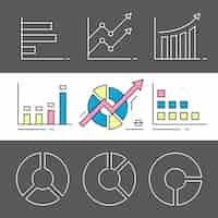 Free vector linear graphs charts and diagrams