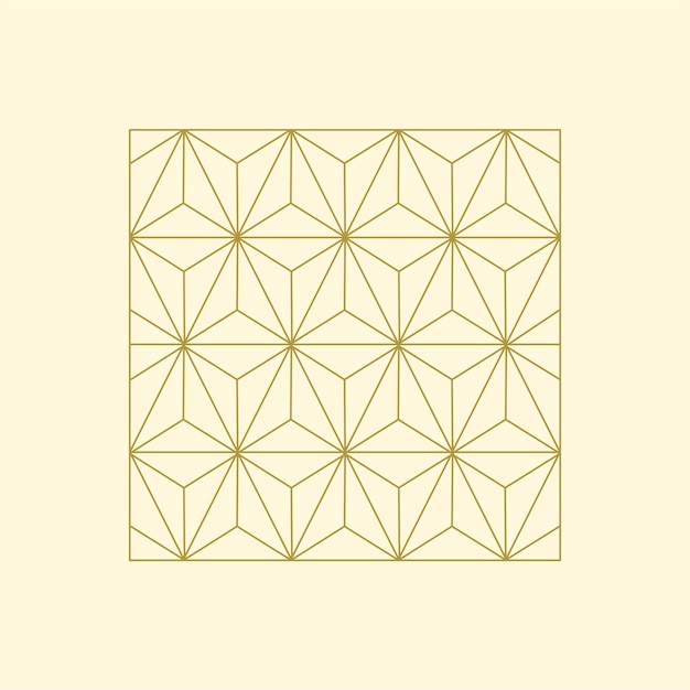 Linear illustration of a square block