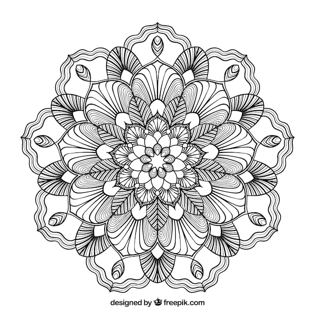 Linear mandala background