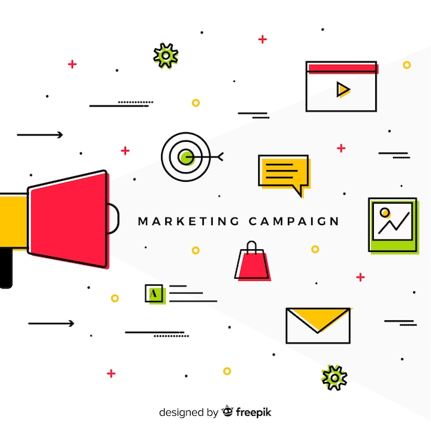 Linear marketing campaign background