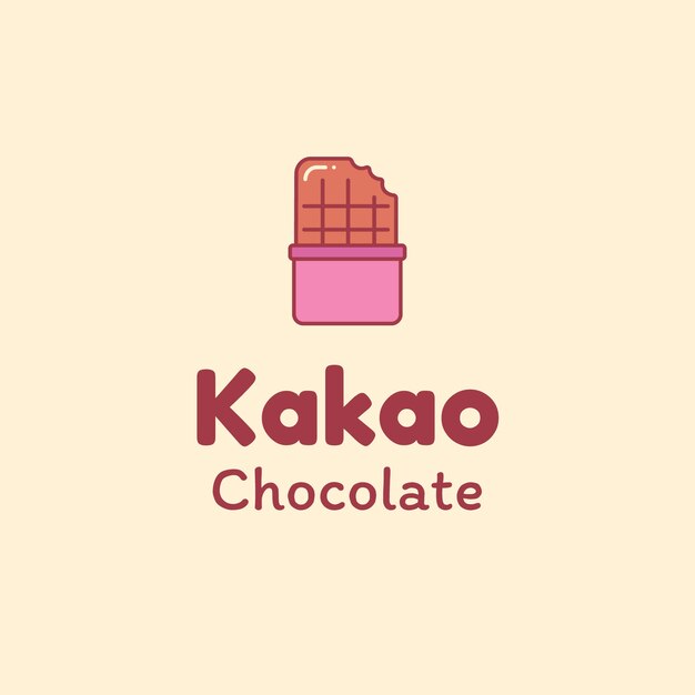 Linear pastel chocolate logo template