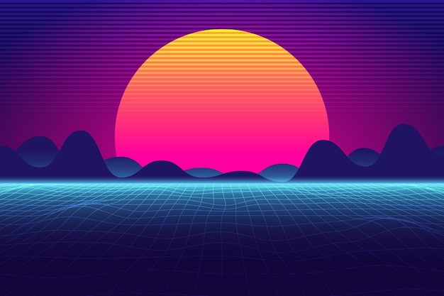 Linear retro gradient background