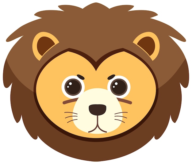 Free Vector lion head in flat style