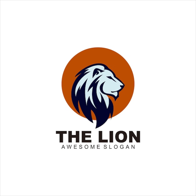 Free Vector lion head logo colorful vector illustration mascot