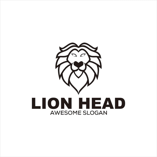 Free Vector lion head logo illustration