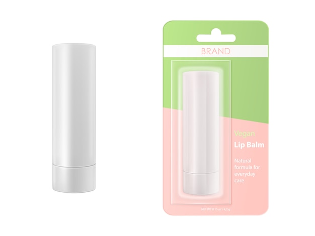 Lip balm stick with package