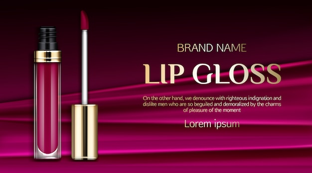 Lip gloss product promo banner