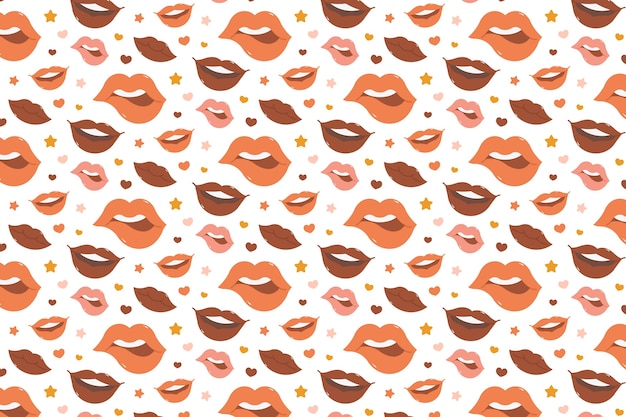 Lips pattern design