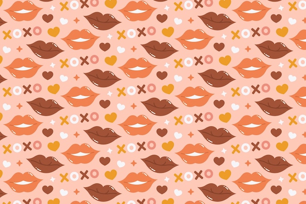 Lips pattern design