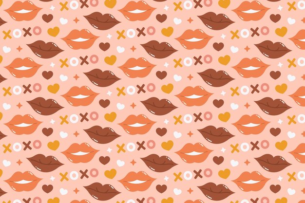 Lips pattern design