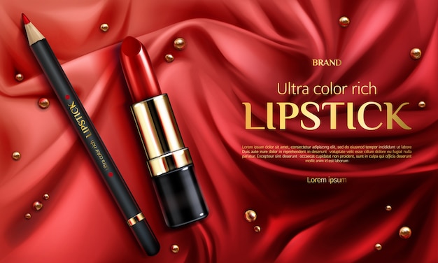 Lipstick cosmetics makeup beauty product. 