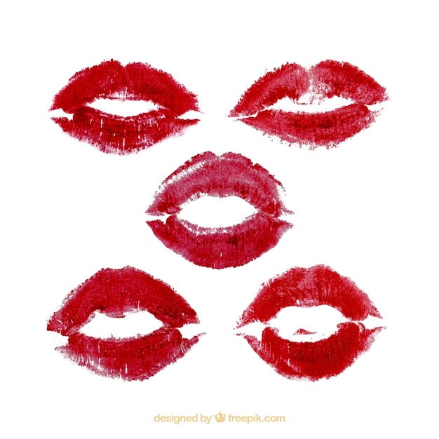 Lipstick kisses collection in red and rose color