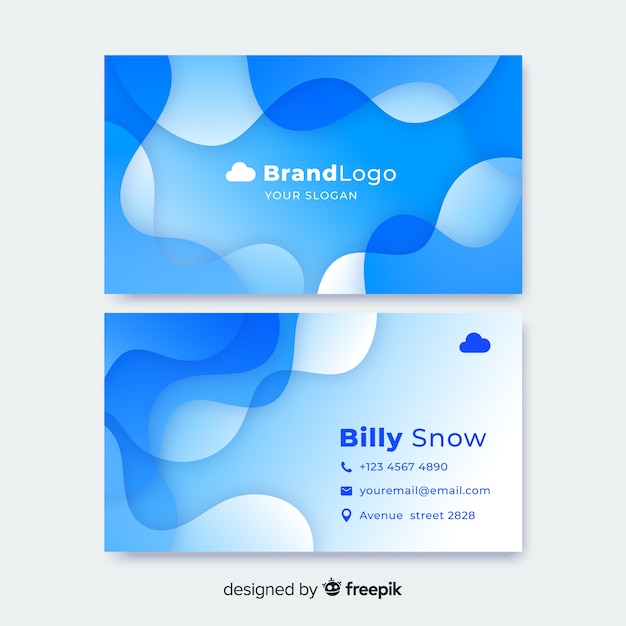 Liquid abstract business card template