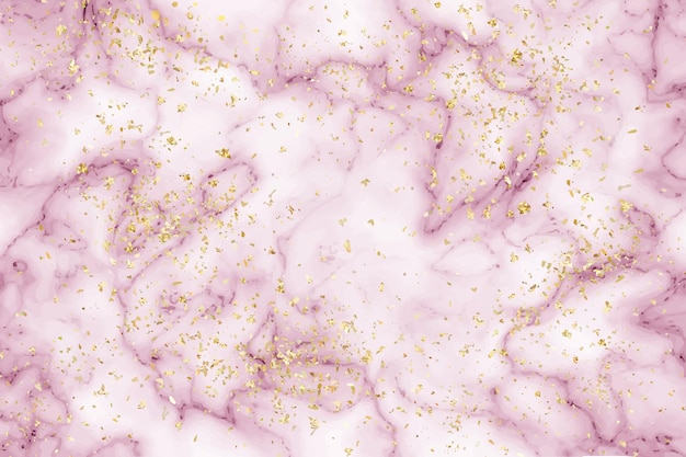 Liquid marble background with pink splatter