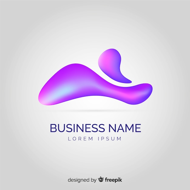 Free vector liquid shape abstract logo template