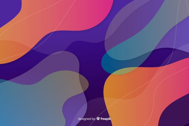 Liquid shapes background design