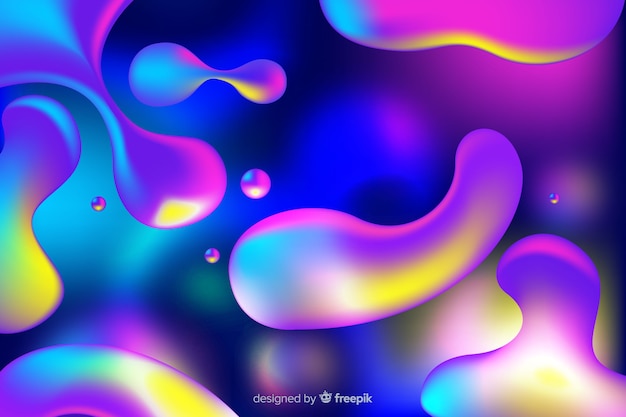 Free Vector liquid shapes background gradient