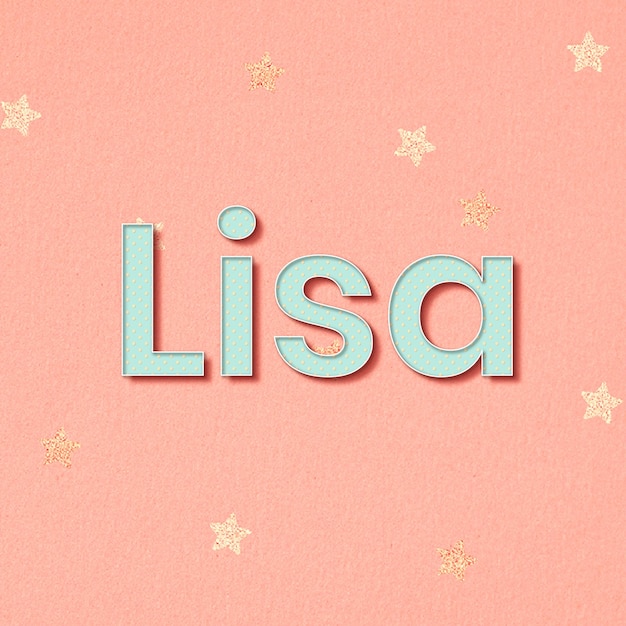 Free Vector lisa lettering word art typography vector