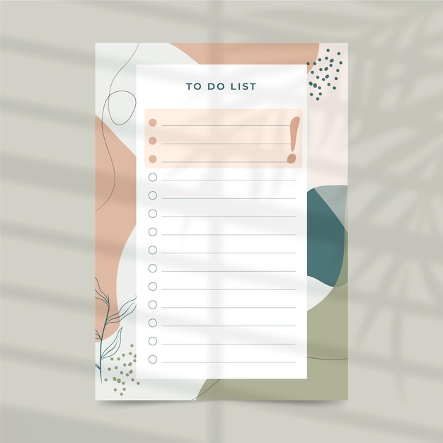 To do list planner template