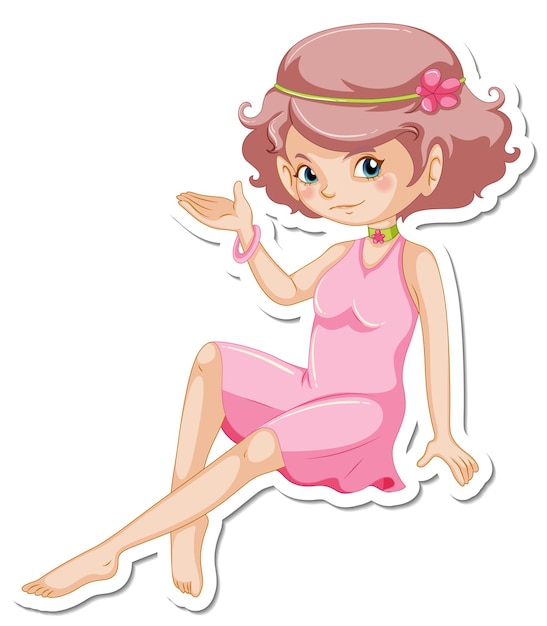 Little angel cartoon character sticker