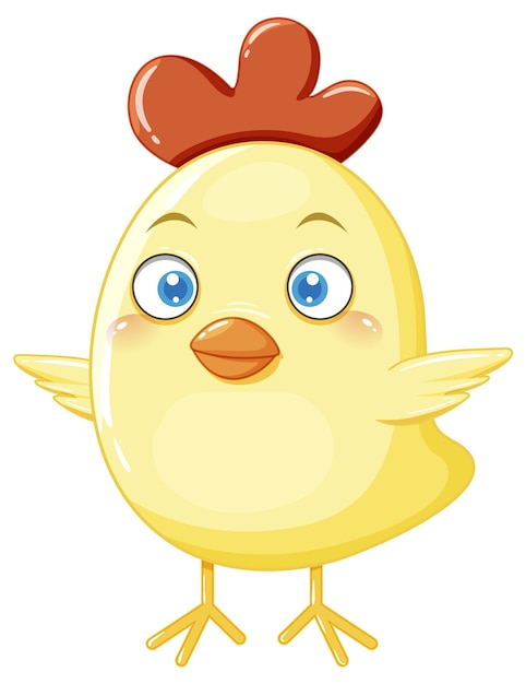 Free Vector little chicken in cartoon style