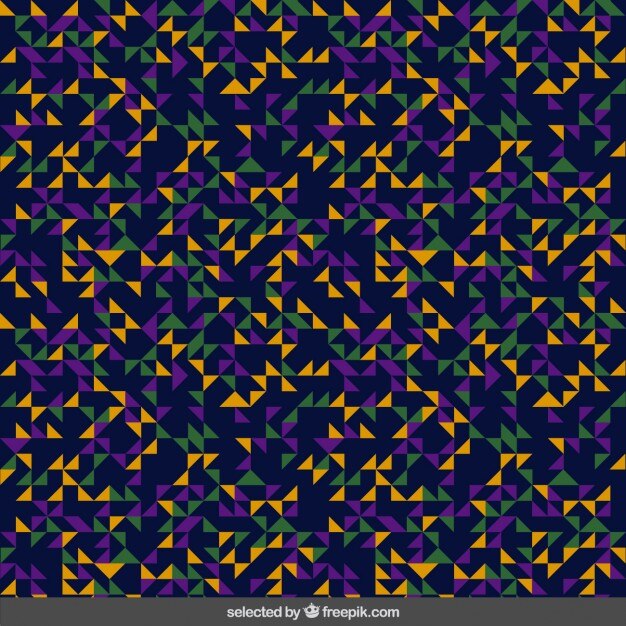 Little colorful triangles pattern in blue background