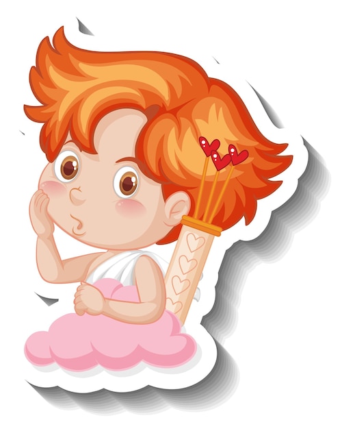 Free vector little cupid boy cartoon character