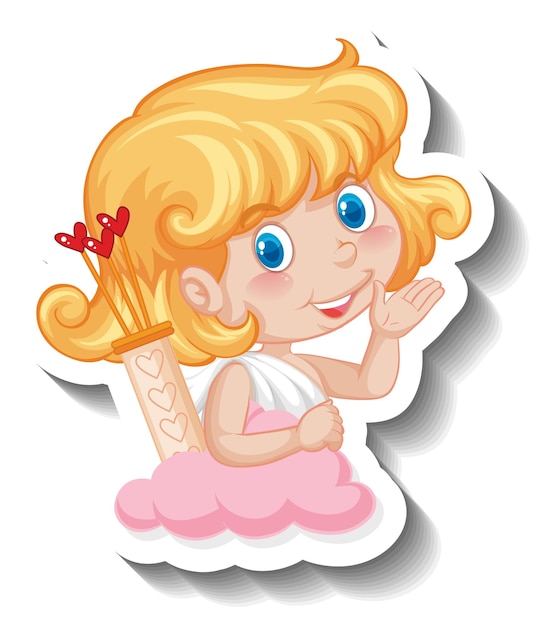 Little cupid girl cartoon character