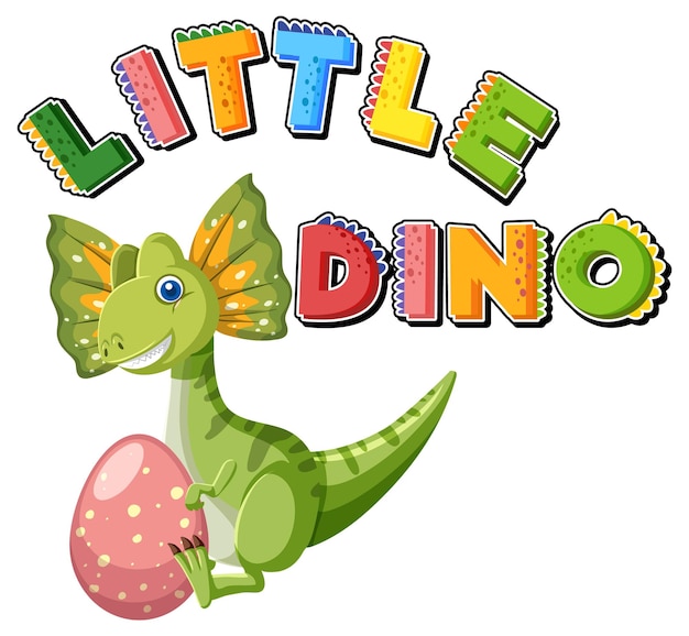 Free vector little cute dinosaur cartoon character