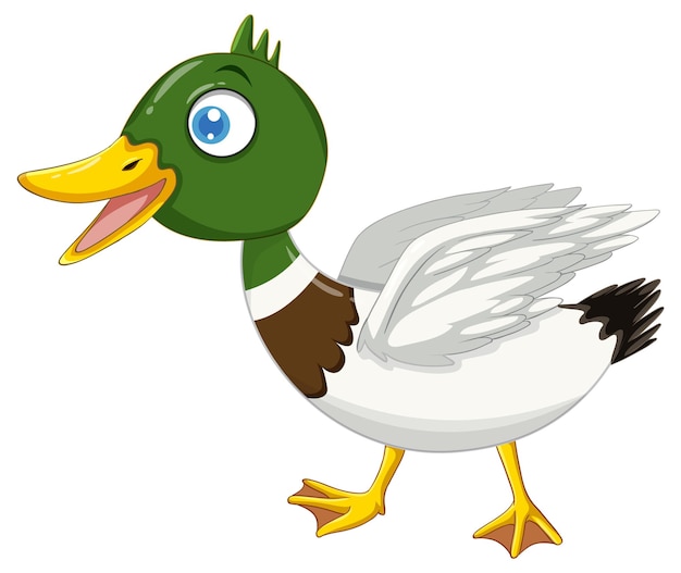 Free vector little duck with happy face