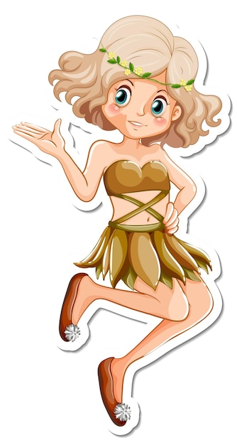 Free Vector little fairy cartoon character sticker